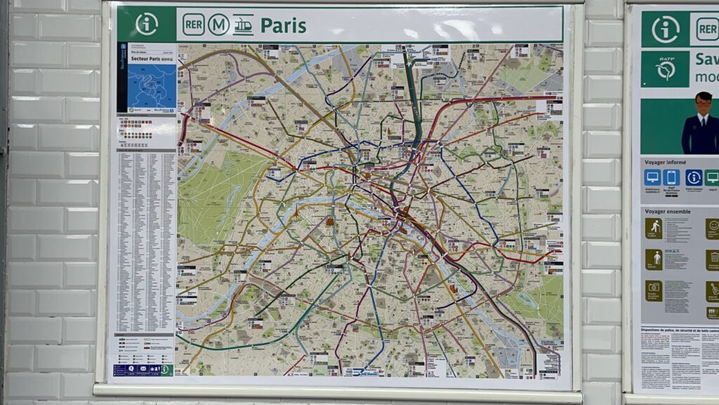 Mapa do metrô de Paris