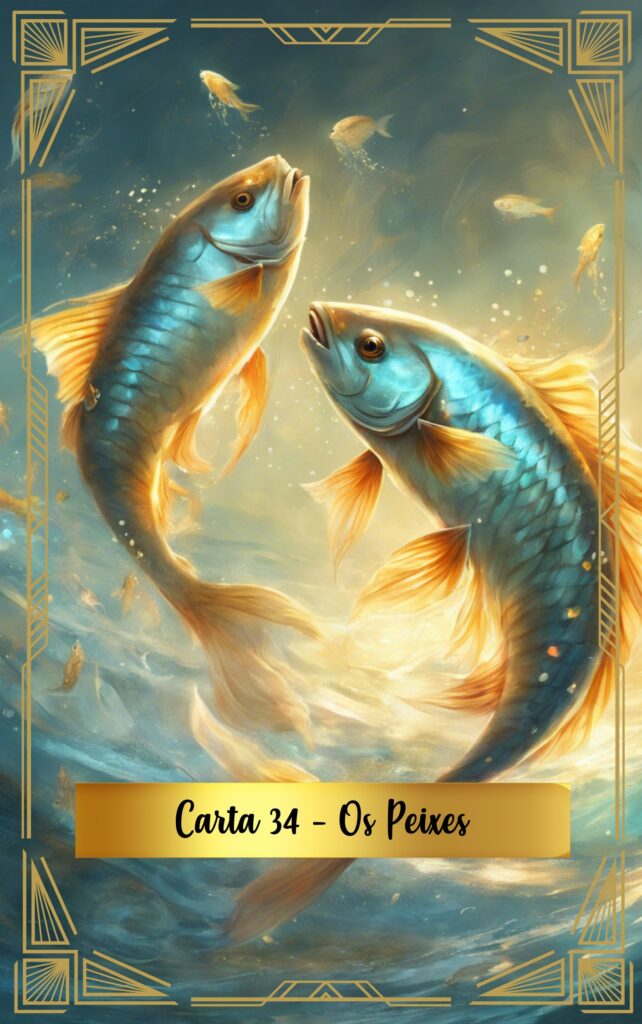 Oráculo Negras viajantes - Carta 34 - Os peixes, por Clarissa Guelves