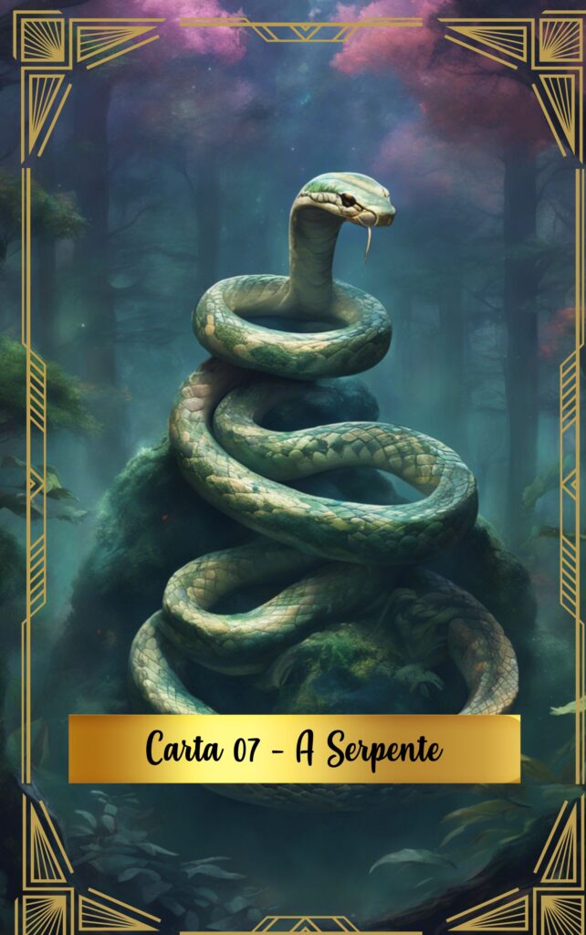 Oráculo Negras Viajantes - Carta 07 - A Serpente, por Clarissa Guelves